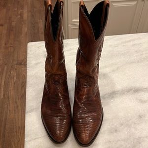 Men’s Size 12 Dan Post Brown Lizard Skin Boot